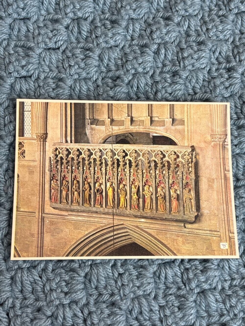 Exeter Cathedral Minstrels Gallery 14th Century Postcard